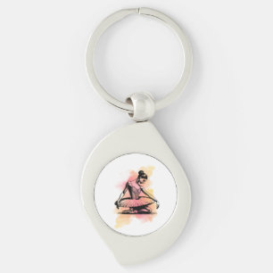 Ballerina Dancing in Color  Keychain