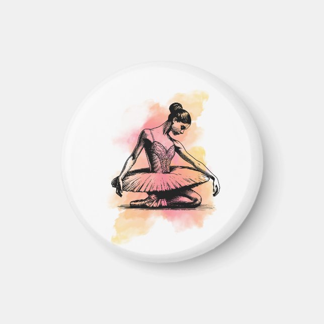 Ballerina Dancing in Color  Magnet (Front)