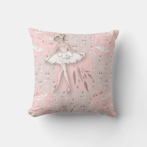 BallerinaDancing is like Dreaming with your Feet Throw Pillow