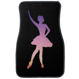 Ballerina dancing modern geometric design car floor mat