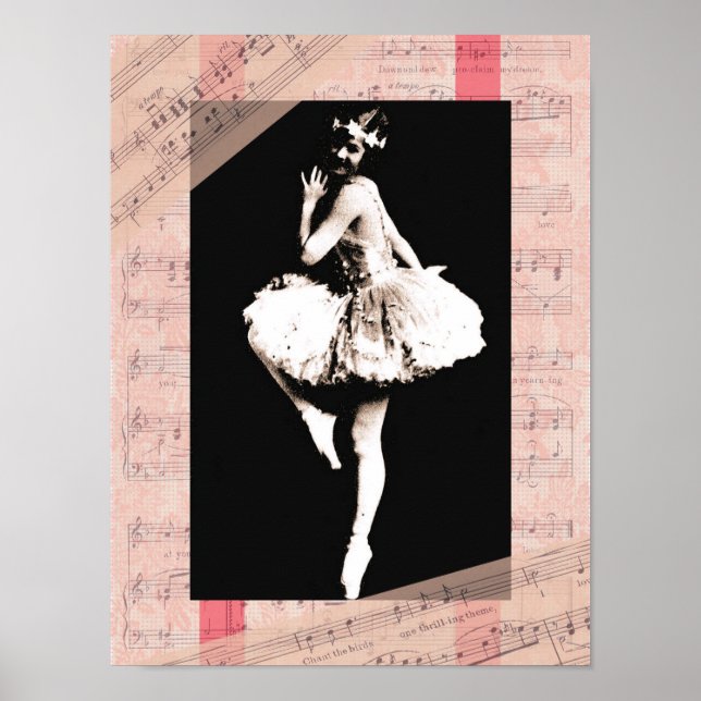 Ballerina Dancing Poster (Front)