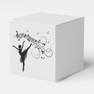 Ballerina Dancing with Music Favor Boxes