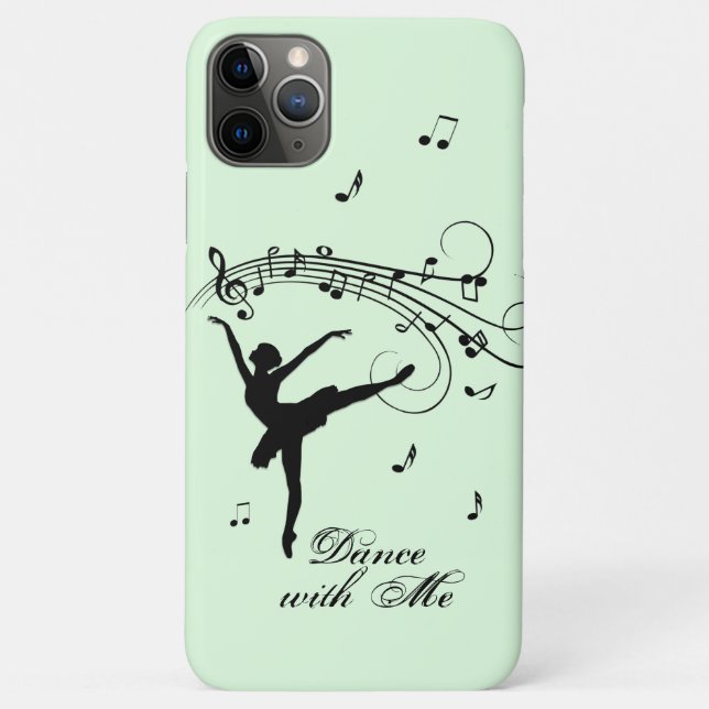 Ballerina Dancing with Music Green Case-Mate iPhone Case (Back)