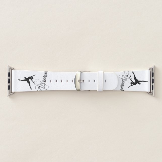 Ballerina Dancing with Music Notes Apple Watch Band (Band)