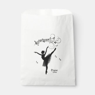 Ballerina Dancing with Music Personal Favor Bag