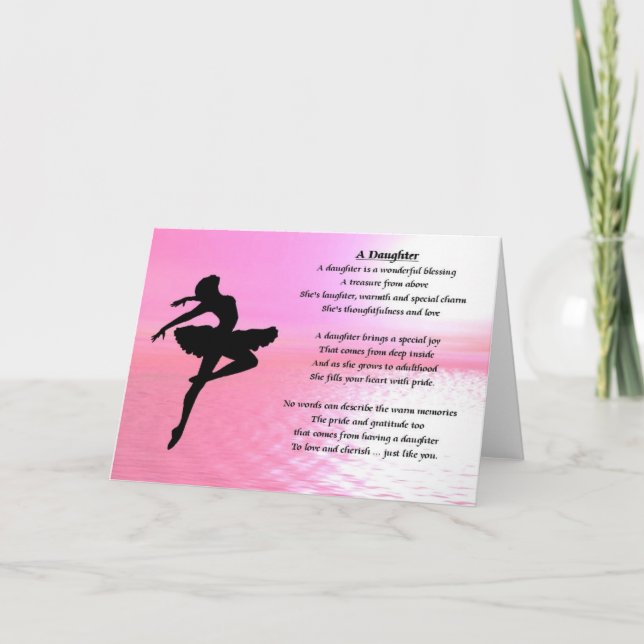 Ballerina - Daughter Poem Card (Front)