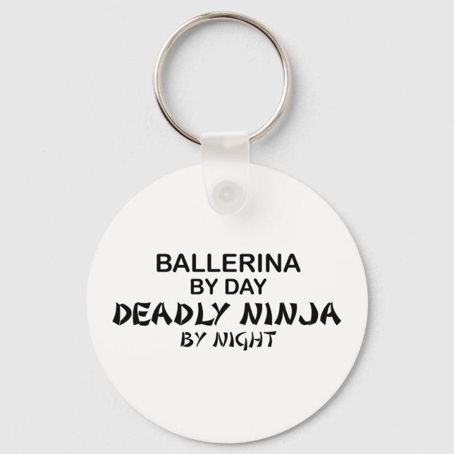 Ballerina Deadly Ninja by Night Keychain (Front)