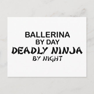 Ballerina Deadly Ninja by Night Postcard