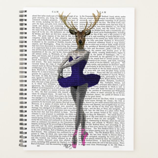 Ballerina Deer in Blue Planner (Front)