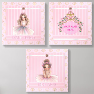 Ballerina Dreams Trio in Classic Pink-Photo Tiles