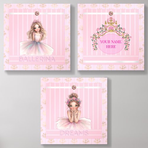 Ballerina Dreams Trio in Classic Pink-Photo Tiles