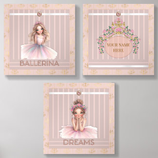Ballerina Dreams Trio in Rich Taupe - Photo Tiles