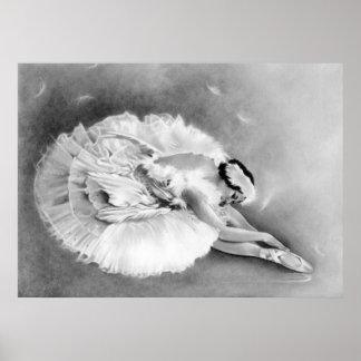 Ballerina Dying Swan Poster
