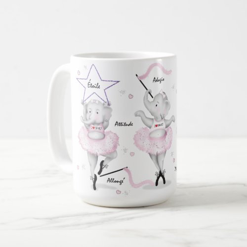 Ballerina Elephant Dance Recital Coffee Mug