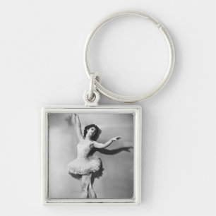 Ballerina en pointe B&W Keychain