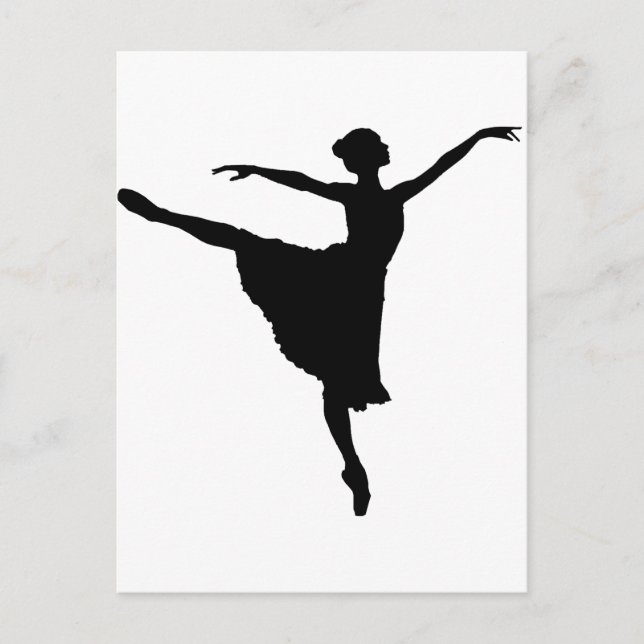 BALLERINA En Pointe (Ballet Dancer silhouette) ~.p Postcard (Front)