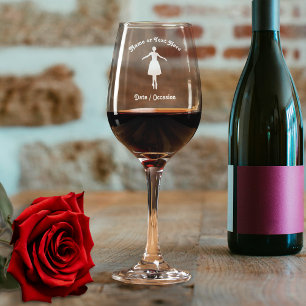 Ballerina en pointe - classic ballet - own text wine glass