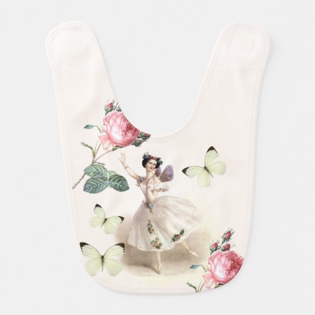 Ballerina Fairy Baby Bib (Front)