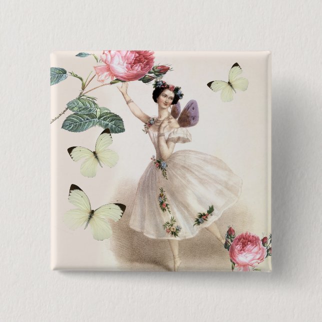 Ballerina Fairy Button (Front)