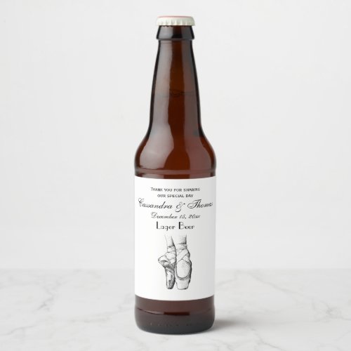 Ballerina Feet on Pointe 1 Beer Bottle Label