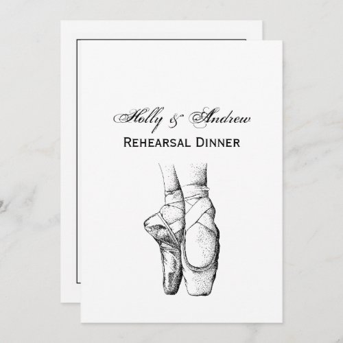 Ballerina Feet on Pointe 1 Invitation