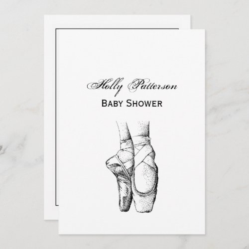 Ballerina Feet on Pointe 1 Invitation