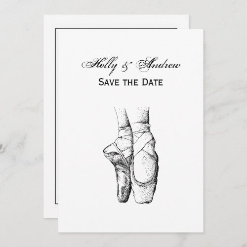 Ballerina Feet on Pointe 1 Invitation