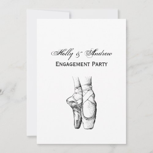 Ballerina Feet on Pointe 1 Invitation