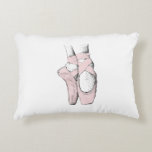 Ballerina Feet on Pointe #1 Lt Pink Decorative Pillow<br><div class="desc">Ballerina Feet on Pointe #1 Lt Pink ======== Customizable invitations and accessories with a stylized vintage image of a ballerina's feet en pointe. You can easily customize these products by adding text fields, removing existing text fields, changing design images or adding additional images of your choice. You can also change...</div>