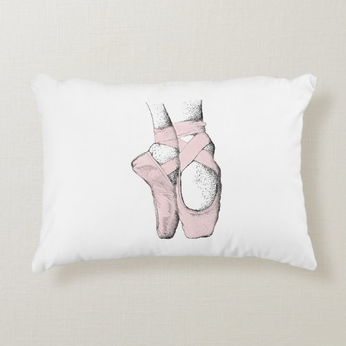 Ballerina Feet on Pointe 1 Lt Pink Decorative Pillow