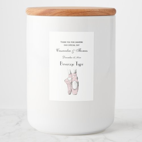 Ballerina Feet on Pointe 1 Lt Pink Food Label