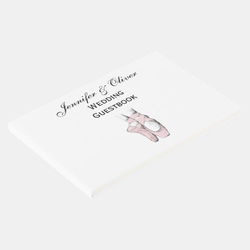 Ballerina Feet on Pointe 1 Lt Pink Guest Book