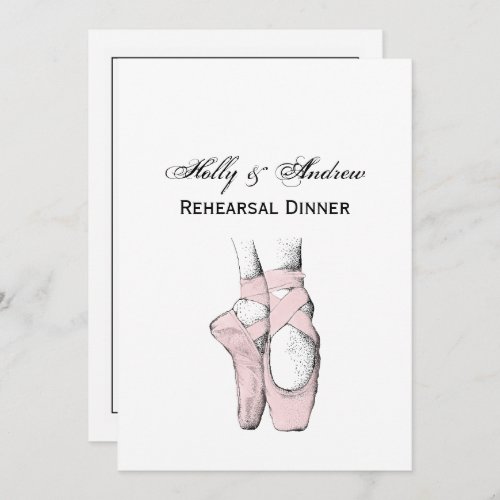 Ballerina Feet on Pointe 1 Lt Pink Invitation