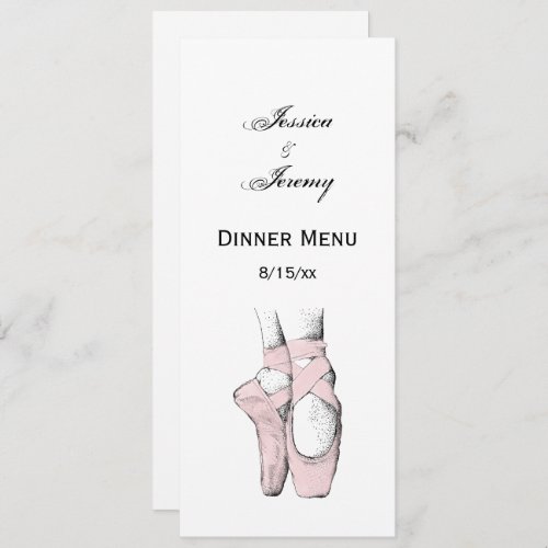 Ballerina Feet on Pointe 1 Lt Pink Invitation