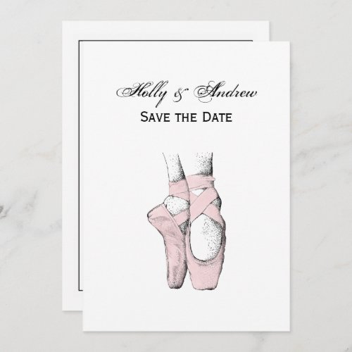 Ballerina Feet on Pointe 1 Lt Pink Invitation