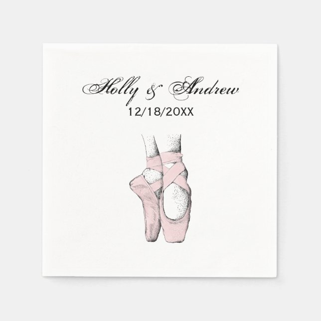 Ballerina Feet on Pointe #1 Lt Pink Napkins (Front)