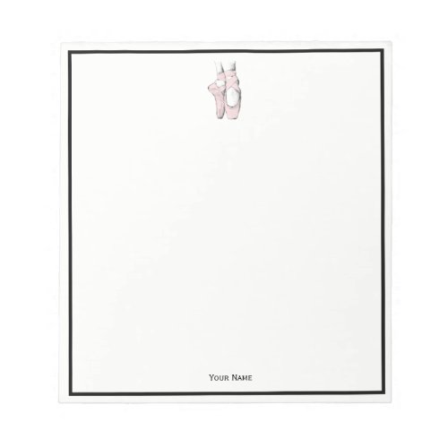 Ballerina Feet on Pointe 1 Lt Pink Notepad