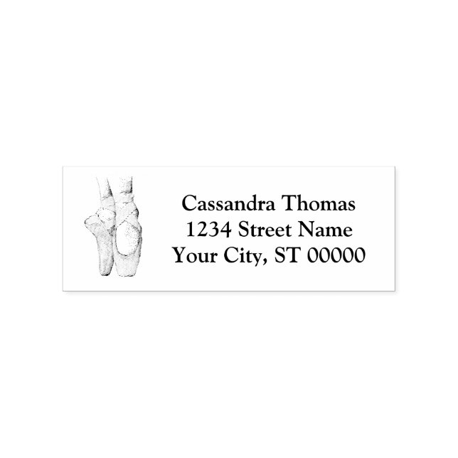 Ballerina Feet on Pointe #1 Lt Pink Rubber Stamp (Imprint)