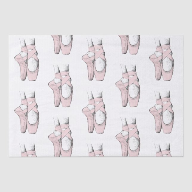 Ballerina Feet on Pointe #1 Lt Pink Tissue Paper (Front)