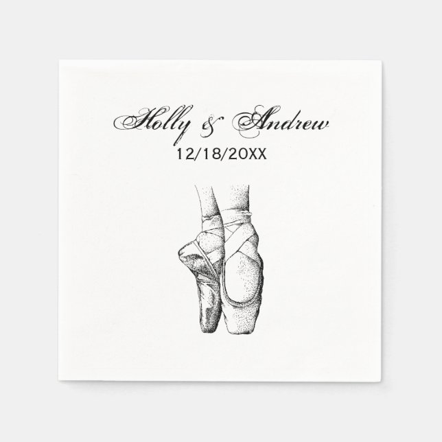 Ballerina Feet on Pointe #1 Paper Napkins (Front)