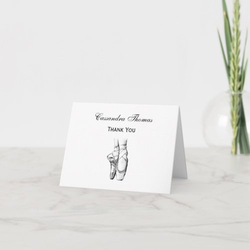 Ballerina Feet on Pointe 1 Thank You Card