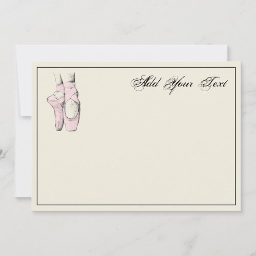 Ballerina Feet on Pointe 2 Lt Pink Note Card