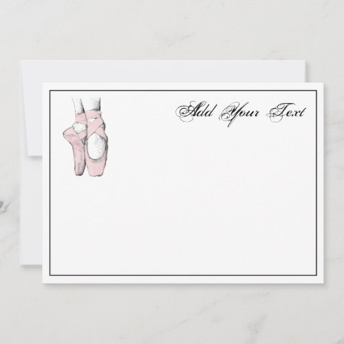 Ballerina Feet on Pointe 2 Lt Pink Note Card