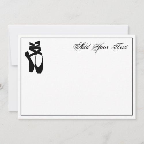 Ballerina Feet on Pointe DIY Color 2 Silhouette Note Card