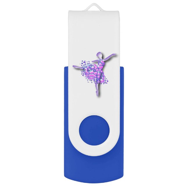 Ballerina Flash Drive Ballet Dancer Girl (Front Vertical)