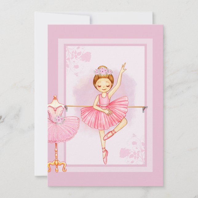 Ballerina floraI Invitation (Front)