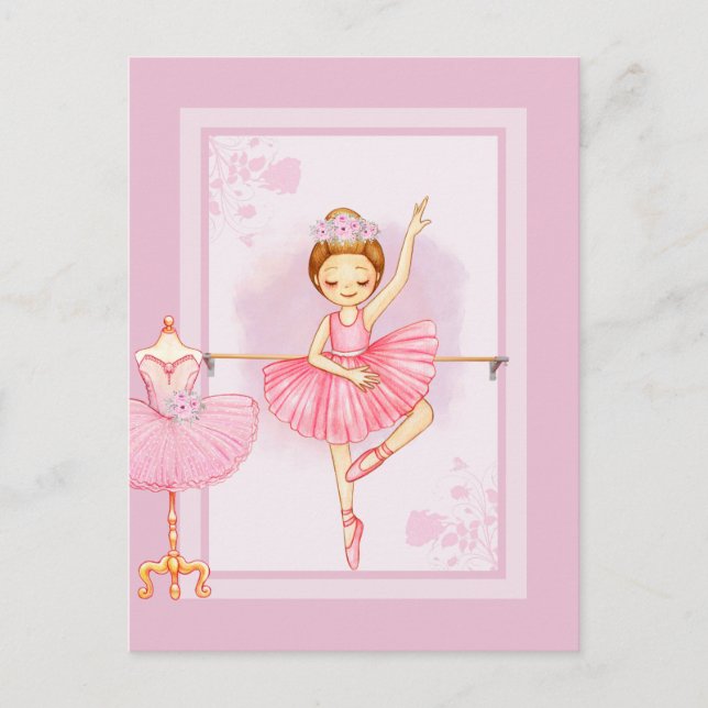 Ballerina floraI Invitation Postcard (Front)