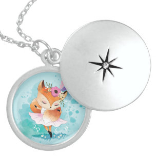 Ballerina Fox Locket Necklace
