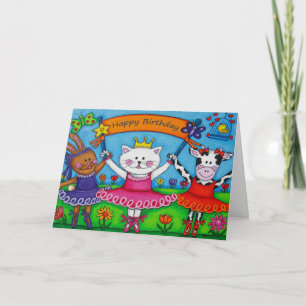 Ballerina Friends Birthday Card