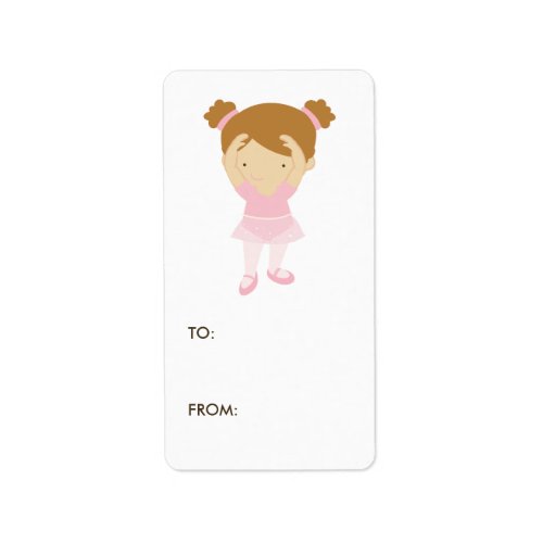 Ballerina Gift Tag Labels